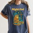 Night Owl Cozy Reading Tea Coffee Lover Bookworm Cute Women's Comfort Colors T-Shirt Moss