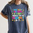 How Many Nights A Week Should You Be Reading 6-7 Book Lovers Women's Comfort Colors T-Shirt Moss