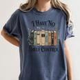I Have No Shelf Control Book Lover Pun Reader Humor Women's Comfort Colors T-Shirt Moss