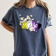 Non-Binary Book Lover Nonbinary Daisy LGBT Reading Pride Women's Comfort Colors T-Shirt Moss Non-Binary Book Lover Nonbinary Daisy LGBT Reading Pride Women's Comfort Colors T-Shirt Moss