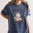 North Pole Book Club Christmas Xmas Hot Cocoa Bookish Women's Comfort Colors T-Shirt Moss