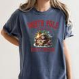 North Pole Book Club Hot Cocoa Bookworm Christmas Xmas Women's Comfort Colors T-Shirt Moss