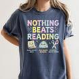 Nothing Beats Reading Book Librarian Across America Kids Women's Comfort Colors T-Shirt Moss