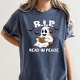 October Reading And Library Awareness Books And Boos Women's Comfort Colors T-Shirt Moss