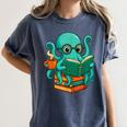 Octopus Reading Book Reading Bookworm Reader Women's Comfort Colors T-Shirt Moss