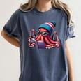 Octopus Reading Book Kraken Book Lover Women's Comfort Colors T-Shirt Moss