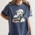 Old English Sheepdog Books Reading Dog Breed Graphic Women's Comfort Colors T-Shirt Moss Old English Sheepdog Books Reading Dog Breed Graphic Women's Comfort Colors T-Shirt Moss