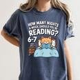 Orange Cat Reading Book 67 Six Seven Meme Women's Comfort Colors T-Shirt Moss