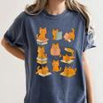 Orange Cats Reading Books Cat Lover Women's Comfort Colors T-Shirt Moss
