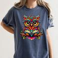Owl With Glasses And Book Reading Women's Comfort Colors T-Shirt Moss Owl With Glasses And Book Reading Women's Comfort Colors T-Shirt Moss
