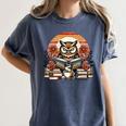 Owl Reading Books Book Library Bookworm Women's Comfort Colors T-Shirt Moss