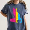 Pansexual Pride Celestial Cat Sitting Book LGBTQ Pan Colors Men Women Women's Comfort Colors T-Shirt Moss Pansexual Pride Celestial Cat Sitting Book LGBTQ Pan Colors Men Women Women's Comfort Colors T-Shirt Moss
