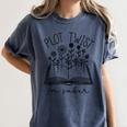 Plot Twist I'm Sober Women's Sobriety Book Reading Literary Women's Comfort Colors T-Shirt Moss