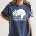 Polar Bear Reading Book Pajama Sleep Women's Comfort Colors T-Shirt Moss