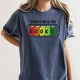 Powered By Books Bookworm Librarian Reading Women's Comfort Colors T-Shirt Moss