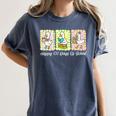 Preppy 100 Days Of School Goose Coffee Books Teacher Life Women's Comfort Colors T-Shirt Moss Preppy 100 Days Of School Goose Coffee Books Teacher Life Women's Comfort Colors T-Shirt Moss