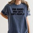 PRO Books PRO Cats Anti People Women's Comfort Colors T-Shirt Moss PRO Books PRO Cats Anti People Women's Comfort Colors T-Shirt Moss