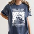 PROUDLY ANTI-SOCIAL MEMBER OF THE Introverted Book Club Women's Comfort Colors T-Shirt Moss