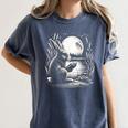 Rabbit Reading Book Full Moon Lake Scenery Women's Comfort Colors T-Shirt Moss