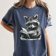 Raccoon With Book Cute Raccoons Reading Books Women's Comfort Colors T-Shirt Moss Raccoon With Book Cute Raccoons Reading Books Women's Comfort Colors T-Shirt Moss