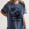 Raccoon Reading Books Summer Humor Trash Reader Women's Comfort Colors T-Shirt Moss