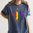 Rainbow Book With Stars And Moon Phases Gay Pride LGBT Women's Comfort Colors T-Shirt Moss Rainbow Book With Stars And Moon Phases Gay Pride LGBT Women's Comfort Colors T-Shirt Moss