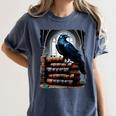 Raven On A Stack Of Books Wisdom Of Odin Women's Comfort Colors T-Shirt Moss Raven On A Stack Of Books Wisdom Of Odin Women's Comfort Colors T-Shirt Moss