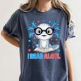 I Read Alotl Cute Axolotl Reading Book Lover Women's Comfort Colors T-Shirt Moss