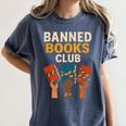 Read Banned Books Club Freely Anti-Censorship Librarian Women's Comfort Colors T-Shirt Moss
