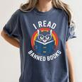 I Read Banned Books For Men Women Cat Banned Books Women's Comfort Colors T-Shirt Moss I Read Banned Books For Men Women Cat Banned Books Women's Comfort Colors T-Shirt Moss