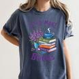 Read More Books Floral Book Reader Art Reading Lover Quote Women's Comfort Colors T-Shirt Moss