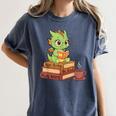Read Books Be Kind Stay Weird Reading Bookworm Reader Women's Comfort Colors T-Shirt Moss