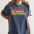 Read Books Lift Weights Fight Fascists Reading Humor Women's Comfort Colors T-Shirt Moss