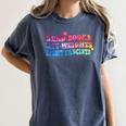 Read Books Lift Weights Fight Fascists Tie Dye Men Women Women's Comfort Colors T-Shirt Moss