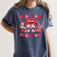 Read Your Heart Out Valentines Day Teachers Book Lovers Women's Comfort Colors T-Shirt Moss
