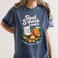 Read S'More Books Around Campfire National Book Week Women's Comfort Colors T-Shirt Moss