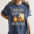 Read S'More Books Campfire Reading Book Lovers Camper Women's Comfort Colors T-Shirt Moss