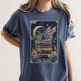 The Reader Tarot Card Book Dragon Romantasy Fantasy Bookish Women's Comfort Colors T-Shirt Moss