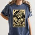 The Reader Tarot Card Book Lover Skeleton Reading Book Women's Comfort Colors T-Shirt Moss The Reader Tarot Card Book Lover Skeleton Reading Book Women's Comfort Colors T-Shirt Moss
