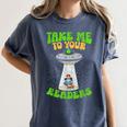 Take Me To Your Readers Alien Book Reading Bookaholic Women's Comfort Colors T-Shirt Moss Take Me To Your Readers Alien Book Reading Bookaholic Women's Comfort Colors T-Shirt Moss