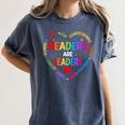 Readers Are Leaders Reading Teacher Women Kids Book Lovers Women's Comfort Colors T-Shirt Moss Readers Are Leaders Reading Teacher Women Kids Book Lovers Women's Comfort Colors T-Shirt Moss