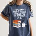 Reading 6-7 Six Seven Meme English Teacher Book Lover Women's Comfort Colors T-Shirt Moss