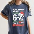 Reading 67 Meme English Teacher Christmas Book Lover Women's Comfort Colors T-Shirt Moss