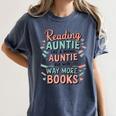 Reading Auntie Book Lover For Bookworm Aunt Women's Comfort Colors T-Shirt Moss