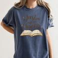 Reading Book Lover Club Librarian Just One More Chapter Women's Comfort Colors T-Shirt Moss