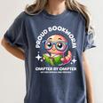 Reading Book Lovers Glasses Cartoon Worm Books Cute Bookworm Women's Comfort Colors T-Shirt Moss