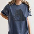 Reading Cat Cat Book Lover Women's Comfort Colors T-Shirt Moss Reading Cat Cat Book Lover Women's Comfort Colors T-Shirt Moss
