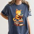 Reading Cat Books Cute Women's Comfort Colors T-Shirt Moss Reading Cat Books Cute Women's Comfort Colors T-Shirt Moss