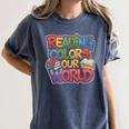 Reading Colors Our World Books Lover Women's Comfort Colors T-Shirt Moss Reading Colors Our World Books Lover Women's Comfort Colors T-Shirt Moss