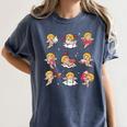 Reading Cupids Books Valentine's Day Teachers Book Lovers Women's Comfort Colors T-Shirt Moss
